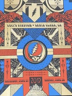 Grateful Dead Fare Thee Well Poster Justin Helton GD50 Santa Clara 2015 S/N Rare