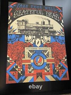 Grateful Dead Fare Thee Well Poster Justin Helton GD50 Santa Clara 2015 S/N Rare