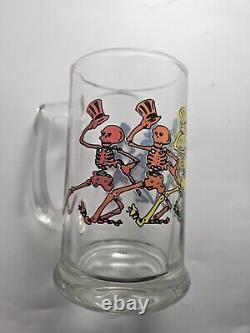 Grateful Dead Glass Mugs, Rare Dancing Bears