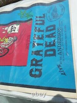 Grateful Dead Hells Angels 70 Nyc 24 X 33.5 Poster Vg Rare 4 Tear Creases Vtg