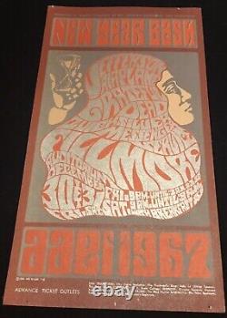 Grateful Dead Jefferson Handbill Bg-37 Rare Shiny Thin Version Orig 1st Print