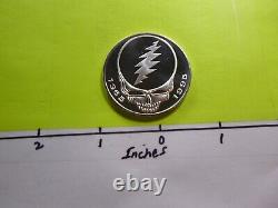 Grateful Dead Jerry Garcia 30th Anniversary Very Rare 999 Silver Coin Cool C-120