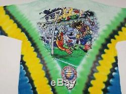 Grateful Dead Liquid Blue Mens Vtg Soccer Futbol T Shirt Sz XL Tye Dye NWT RARE