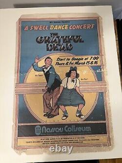 Grateful Dead Nassau Coliseum 1973 concert poster David Byrd RARE 50 years old