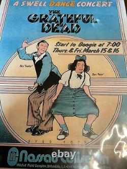 Grateful Dead Nassau Coliseum 1973 concert poster David Byrd RARE 50 years old