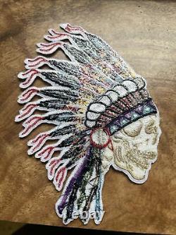 Grateful Dead Patch Rare 5 Jerry Garcia Wes Lang Vtg Indian Headdress Variant