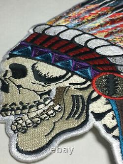 Grateful Dead Patch Spring'90 Wes Lang Skull Headdress RARE HTF