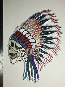 Grateful Dead Patch Spring'90 Wes Lang Skull Headdress RARE HTF