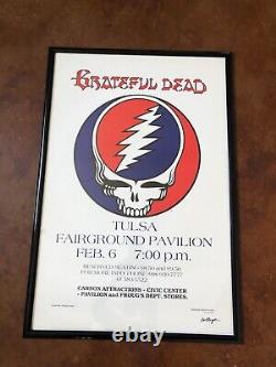 Grateful Dead Poster Vintage Tulsa, OK 1979 Original Rare Artist Signed MINT