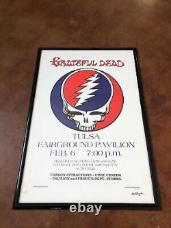 Grateful Dead Poster Vintage Tulsa, OK 1979 Original Rare Artist Signed MINT