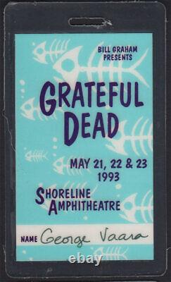 Grateful Dead RARE 5/21/1993 Shoreline Backstage Crew Pass Laminate GDP Employee
