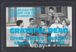 Grateful Dead RARE 8/17/1989 Greek Theatre UC Berkeley Backstage Laminate Pass