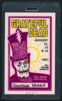 Grateful Dead Rare 1991 Cal Expo Sacramento Backstage Crew Pass Laminate