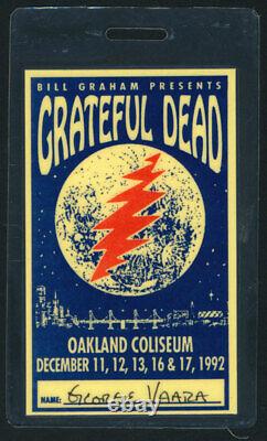 Grateful Dead Rare 1992 Oakland Coliseum Backstage Crew Pass Laminate Garcia