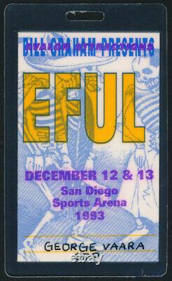 Grateful Dead Rare 1993 San Diego Sports Arena Backstage Crew Pass Laminate