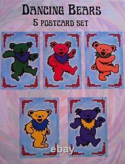 Grateful Dead Rare Collector's Item 5 Dancing Bears Postcard Yujean