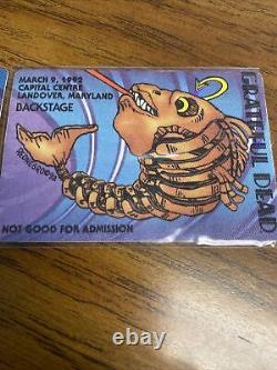 Grateful Dead Rare PUZZLE Backstage Pass SET Landover Maryland 1992 Fisherman