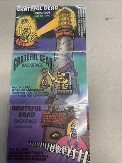Grateful Dead Rare PUZZLE Backstage Pass SET Lighthouse Shoreline 1992 3 Nights