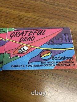 Grateful Dead Rare PUZZLE Backstage Pass SET Speedboat UNIONDALE NY 1992 Run