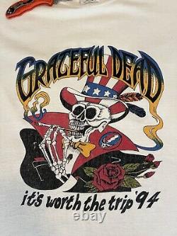 Grateful Dead Rare T-Shirt Vintage 1994 Summer Tour It's Worth The Trip Size L