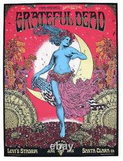 Grateful Dead Red Field Maiden Rare Numbered Original Lithograph Poster NEW