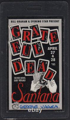 Grateful Dead Santana RARE 4/27/1991 UNLV Backstage Crew Pass Laminate BGP ORIG