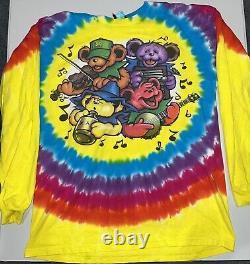 Grateful Dead Shirt L Big River Jamboree Tie Dye RARE Long Sleeve Liquid Blue