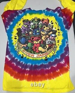 Grateful Dead Shirt L Big River Jamboree Tie Dye RARE Long Sleeve Liquid Blue