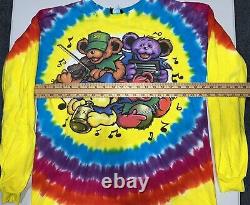 Grateful Dead Shirt L Big River Jamboree Tie Dye RARE Long Sleeve Liquid Blue