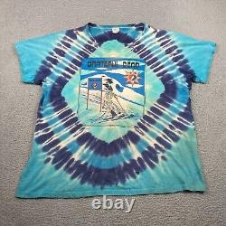 Grateful Dead Shirt Mens XL Telluride Ski Tie Dye GDM USA 1990 Shirt-Tex RARE