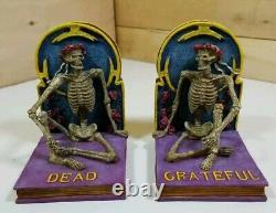 Grateful Dead Skeleton Bookends, Vandor 1998 RARE NEW In Box