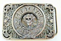 Grateful Dead Skeleton Roses Belt Buckle Rare Limited Edition 1992 Vintage Used