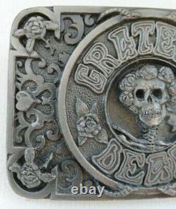 Grateful Dead Skeleton Roses Belt Buckle Rare Limited Edition 1992 Vintage Used