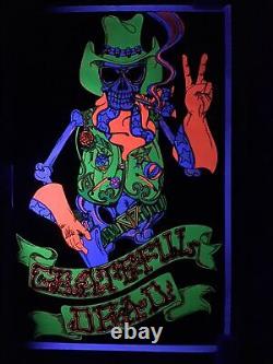 Grateful Dead Skeleton Sheriff Rare Blacklight Poster