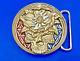 Grateful Dead Skull Vintage Rare Round Quiet Storm 333 Belt Buckle
