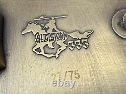 Grateful Dead Skull Vintage RARE Round Quiet Storm 333 Belt Buckle