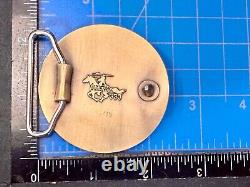 Grateful Dead Skull Vintage RARE Round Quiet Storm 333 Belt Buckle