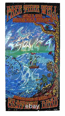 Grateful Dead Skyline Diptych Rare Numbered Foil Lithograph Set Of 2