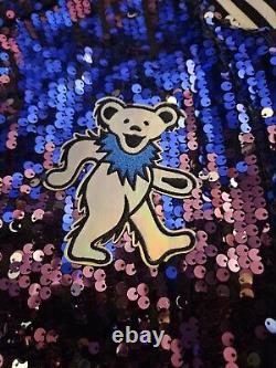 Grateful Dead Steal Your Face Disco Sequin Sparkle Jacket Brand New Rare XL SYF