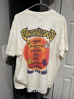 Grateful Dead Summer Tour 1994 T-Shirt Wash DC RARE White Stained XL Vintage