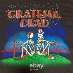 Grateful Dead T Shirt Band Men Black Skull Used Large L Hanes Made In USA Rare