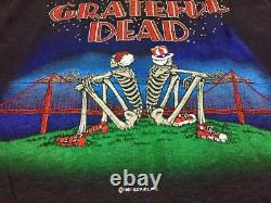Grateful Dead T Shirt Band Men Black Skull Used Large L Hanes Made In USA Rare