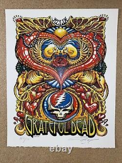 Grateful Dead They Love Each Other Print S/N Only 100! AJ Masthay Linocut RARE