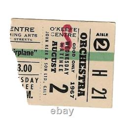 Grateful Dead Ticket 08-02-1967 O'keefe Center Rare Ticket With Airplane