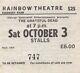 Grateful Dead Ticket 10-03-1981 Rainbow Theatre Jerry Garcia Bob Weir Rare
