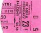 Grateful Dead Ticket Stub 02-23-1971 Capital Theatre Rare
