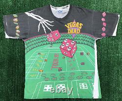 Grateful Dead ULTRA RARE 1992 Vegas Tour Shirt Liquid Blue All-Over Print GDM XL