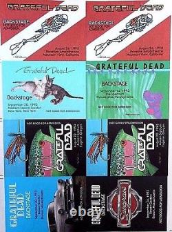 Grateful Dead Uncut Sheet Of Backstage Passes 1993 Very Rare