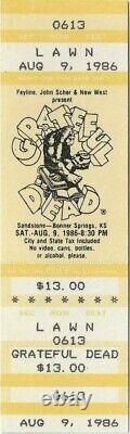 Grateful Dead Unused Ticket 08-09-1986 Sandstone Mail Order Mint Rare