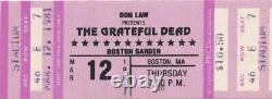 Grateful Dead Unused Ticket March 12, 1981 Bosoton Garden Garcia Weir Rare